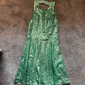 Green sequin dress size small